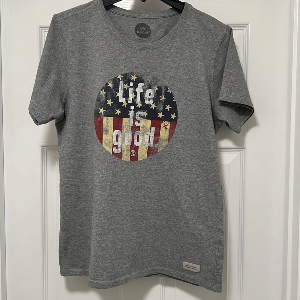Life Is Good Patriotic Tee